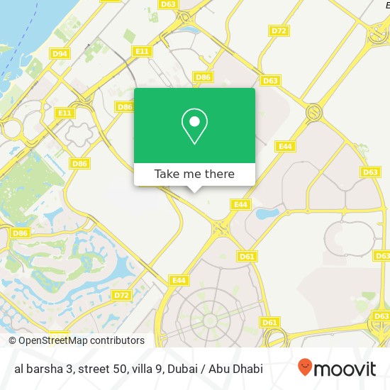 al barsha 3, street 50, villa 9 map