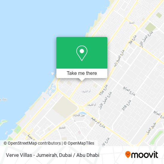 Verve Villas - Jumeirah map