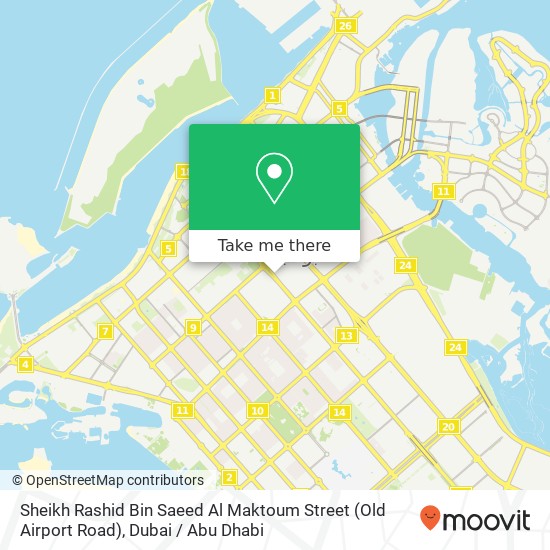 Sheikh Rashid Bin Saeed Al Maktoum Street (Old Airport Road) map