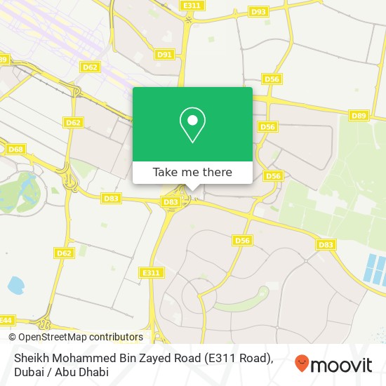 Sheikh Mohammed Bin Zayed Road (E311 Road) map