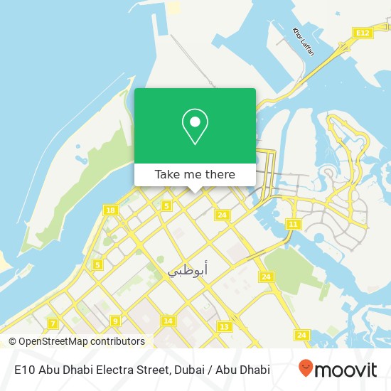 E10 Abu Dhabi Electra Street map