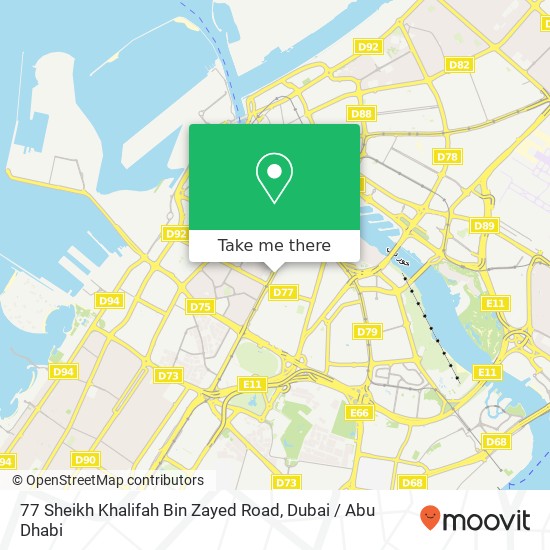 77 Sheikh Khalifah Bin Zayed Road map