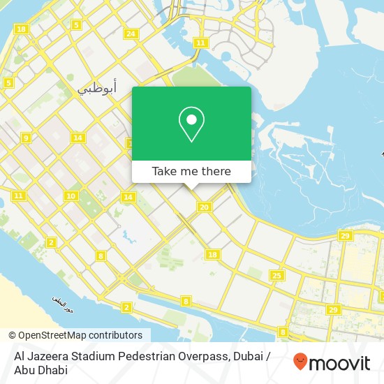 Al Jazeera Stadium Pedestrian Overpass map