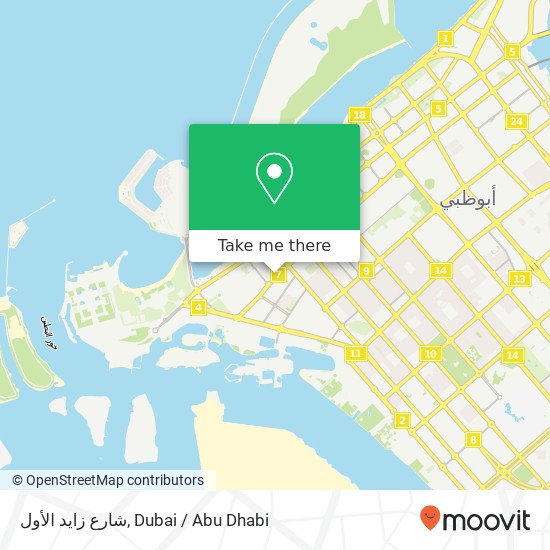 شارع زايد الأول map