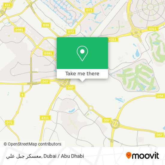 معسكر جبل علي map