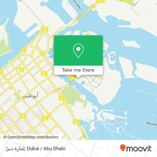 إمارة دبيّ map