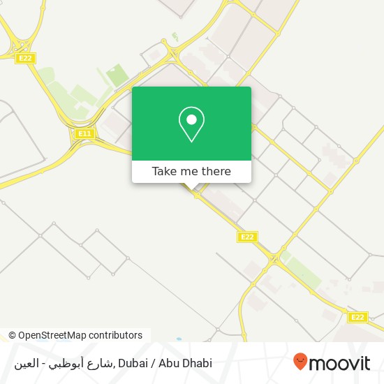 شارع أبوظبي - العين map