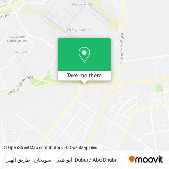 أبو ظبي - سويحان - طريق الهير map