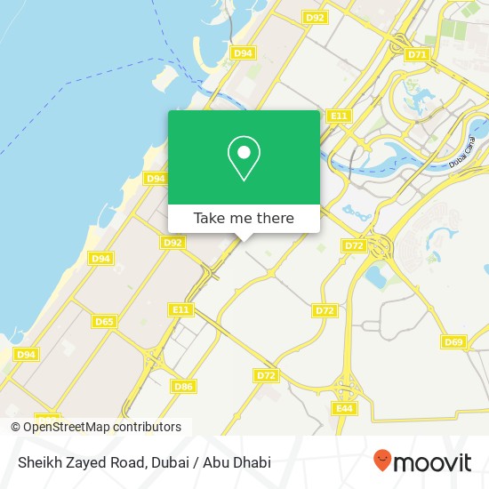 Sheikh Zayed Road map