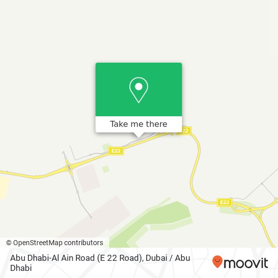 Abu Dhabi-Al Ain Road (E 22 Road) map