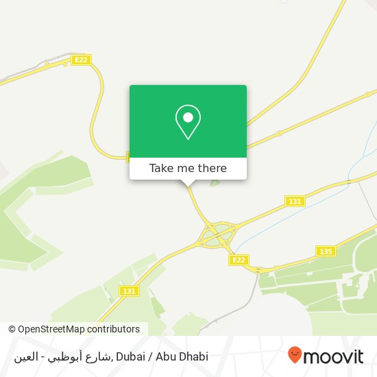 شارع أبوظبي - العين map