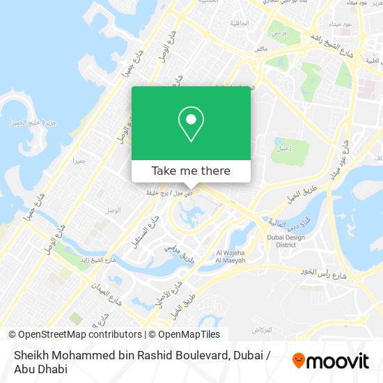 Sheikh Mohammed bin Rashid Boulevard map