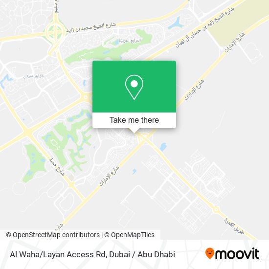 Al Waha/Layan Access Rd map