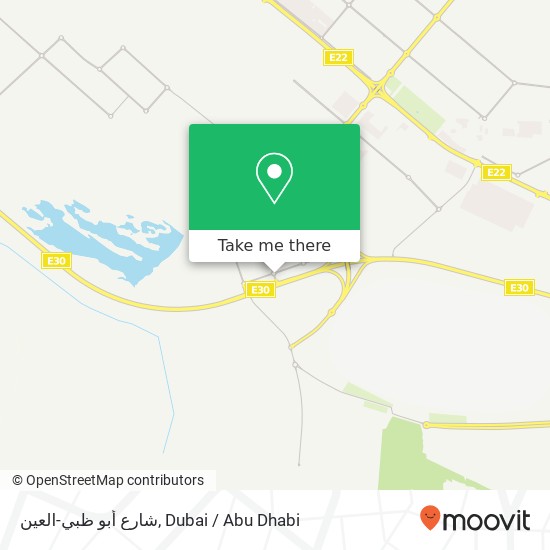 شارع أبو ظبي-العين map