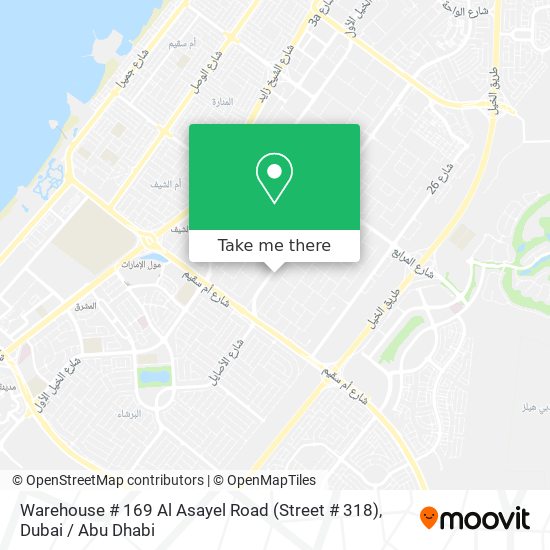 Warehouse # 169 Al Asayel Road (Street # 318) map