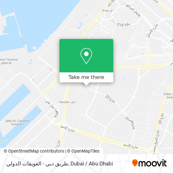 طريق دبي - الغويفات الدولي map