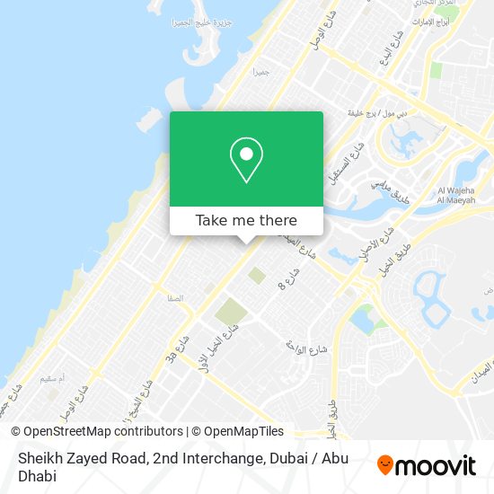 Sheikh Zayed Road, 2nd Interchange map