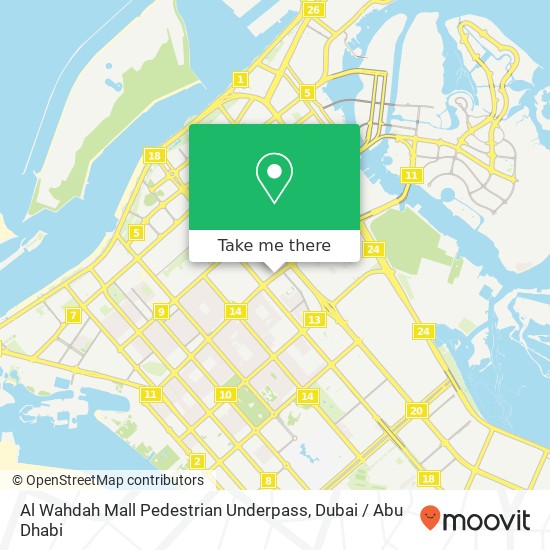 Al Wahdah Mall Pedestrian Underpass map