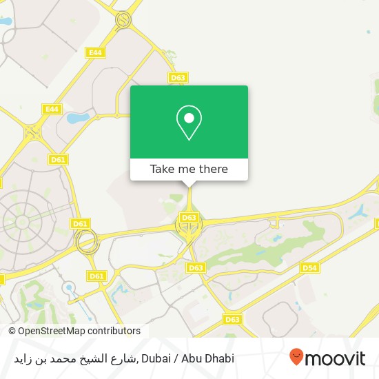شارع الشيخ محمد بن زايد map