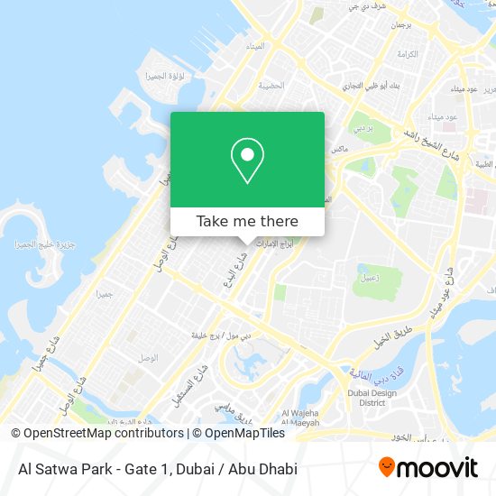 Al Satwa Park - Gate 1 map