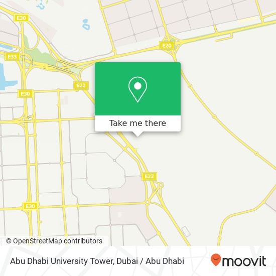 Abu Dhabi University Tower map
