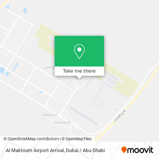 Al Maktoum Airport Arrival map