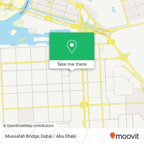 Mussafah Bridge map