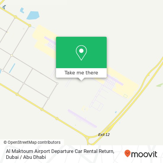 Al Maktoum Airport Departure Car Rental Return map