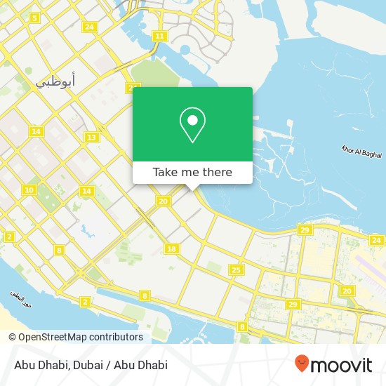 Abu Dhabi map