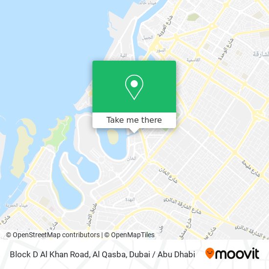 Block D Al Khan Road, Al Qasba map