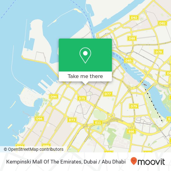 Kempinski Mall Of The Emirates map