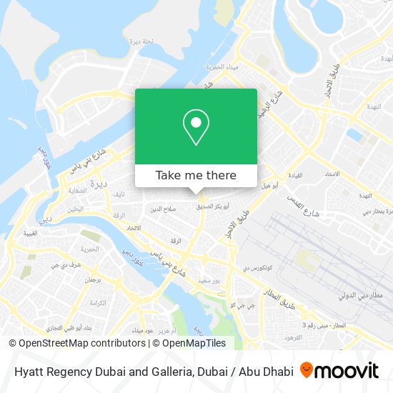 Hyatt Regency Dubai and Galleria map