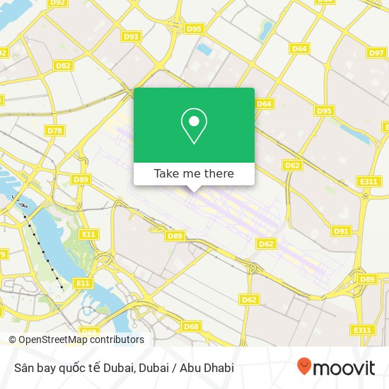 Sân bay quốc tế Dubai map