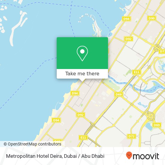 Metropolitan Hotel Deira map