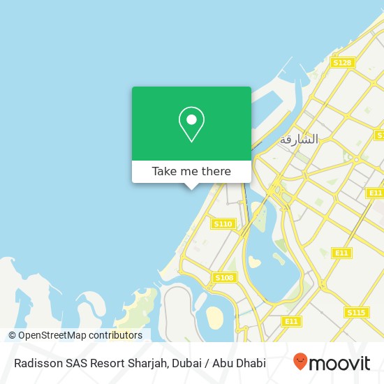 Radisson SAS Resort Sharjah map