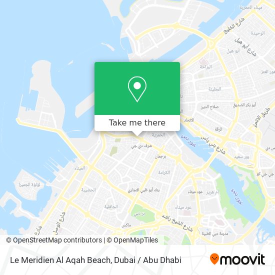 Le Meridien Al Aqah Beach map