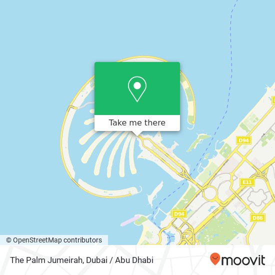 The Palm Jumeirah map