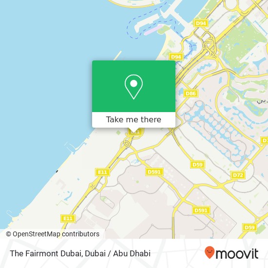 The Fairmont Dubai map