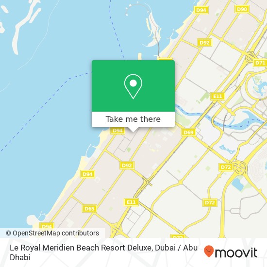 Le Royal Meridien Beach Resort Deluxe map