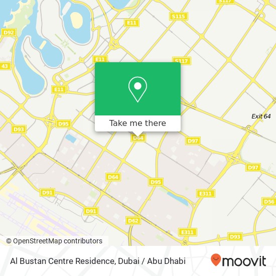 Al Bustan Centre Residence map