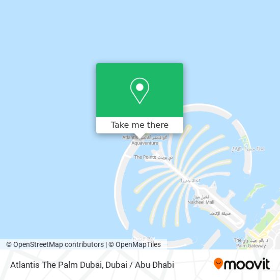 Atlantis The Palm Dubai map