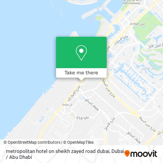 metropolitan hotel on sheikh zayed road dubai map