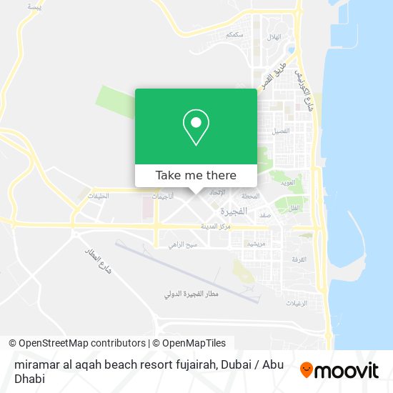 miramar al aqah beach resort fujairah map