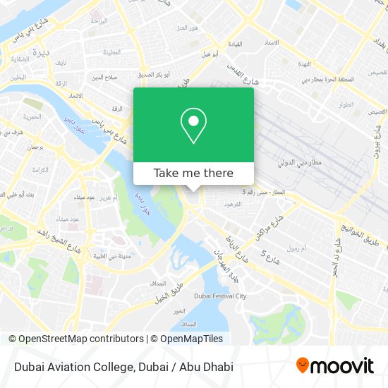 Dubai Aviation College map