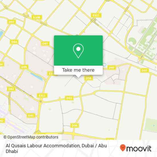 Al Qusais Labour Accommodation map
