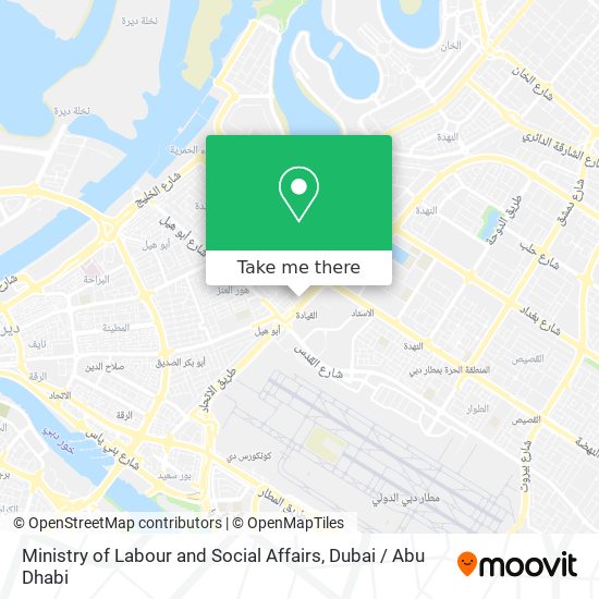 Ministry of Labour and Social Affairs map