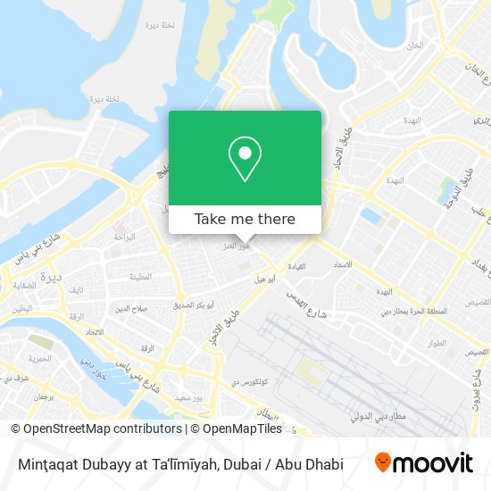 Minţaqat Dubayy at Ta‘līmīyah map