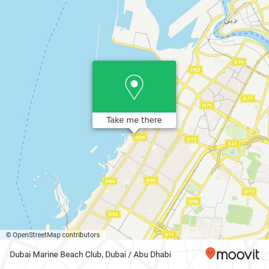 Dubai Marine Beach Club map