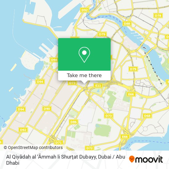 Al Qiyādah al ‘Āmmah li Shurţat Dubayy map