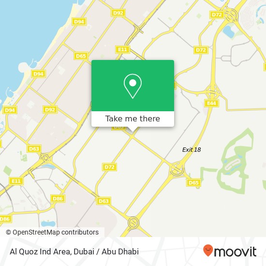 Al Quoz Ind Area map